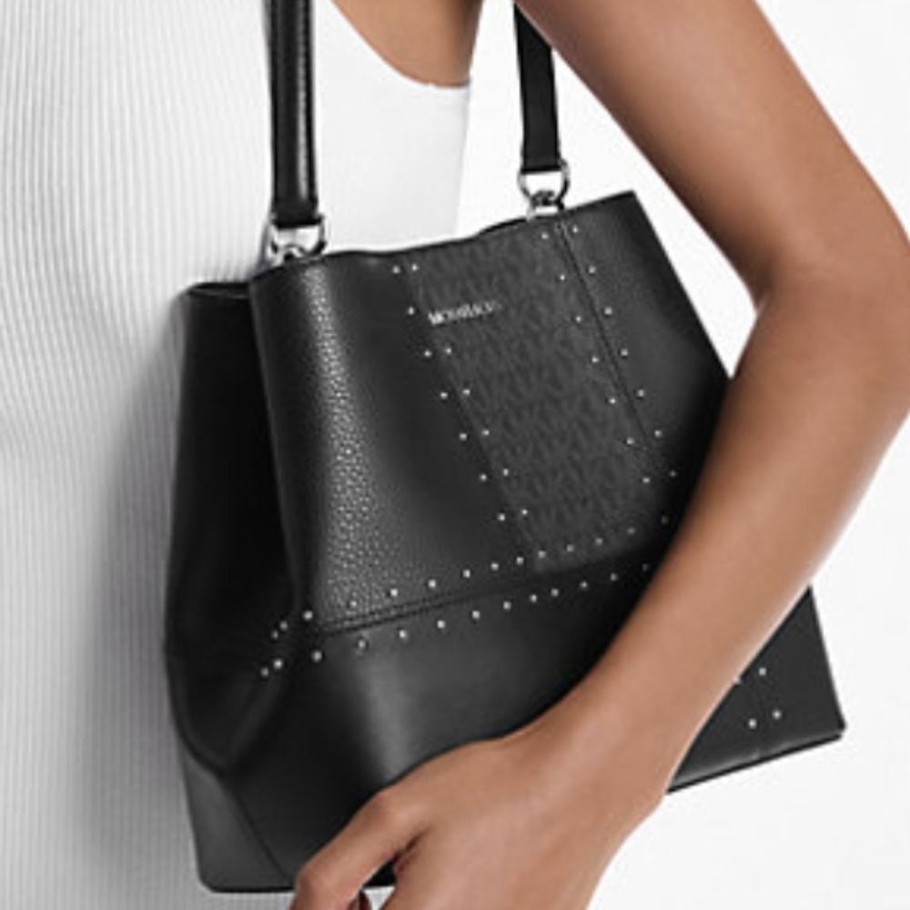 Michael Kors Pratt Medium Studded Patchwork and S… - image 10